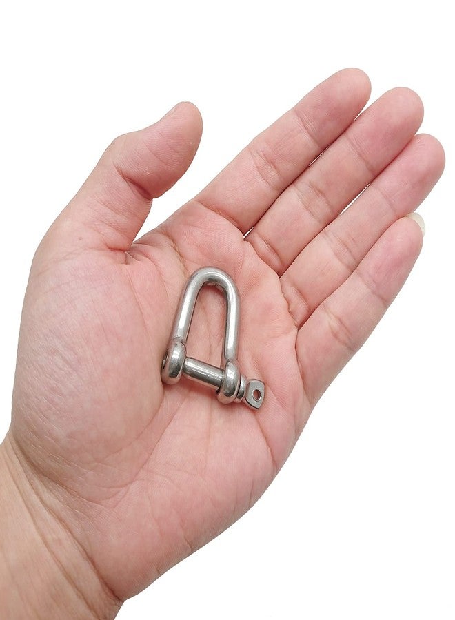 Axe Sickle 8 Pcs 1/4 Inch 6mm Screw Pin Anchor Shackle 304 Stainless Steel D Ring Shackle for Connection Chain and Wire Rope - Image 5